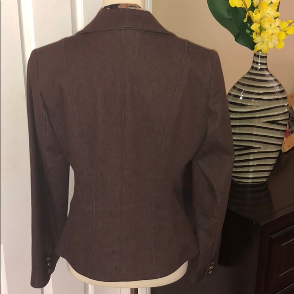 BANDOLINO BROWN DENIM BLAZER - Picture 2 of 6